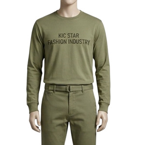 เสื้อยืดแขนยาว คอตตอน 100% คอกลม แขนยาวเต็มตัว สกรีนโลโก้ได้ เสื้อยืดพื้นฐานสำหรับผู้ชาย - Product Image 5