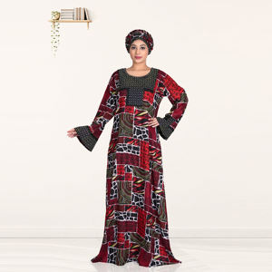 Vestido Kaftan de Rayón para Mujer con Adornos de Diamantes, Manga Larga, Ropa Islámica Modesta, Elegante, Estilo Oriente Medio, Eid, ODM, Maxi Vestido - Product Image 1