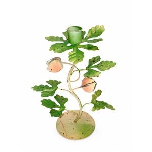 Vintage Handcrafted Metal Oak Leaf Acorn Candle <b>Holder</b> Decorative <b>Tealight</b> Stand for Home Decor Wedding Centerpiece Farmhouse - Product Image 1