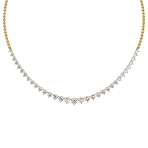 Elegant and Luxurious Semi Graduation <b>Tennis</b> <b>Necklace</b> <b>Sterling</b> <b>Silver</b>, 9KT,10KT, 14KT,18KT Lab Grown Diamond Women Jewelry Gift - Product Image 2
