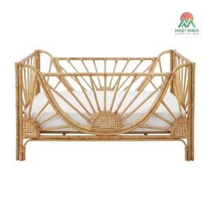 Cuna de Ratán Nhat Minh, Diseño Tropical, Color Natural, Cama para Bebé de 0 a 3 Años, Muebles Infantiles - Product Image 2