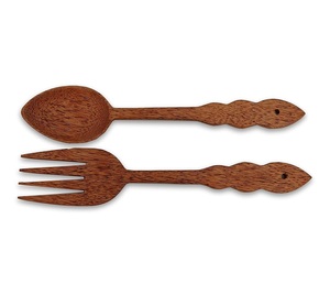 Fourchette en bois naturel, article le plus vendu, ustensiles de table pour la maison, vaisselle, fourchette en bois naturel, taille personnalisée et en promotion - Product Image 1