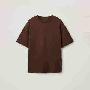 High Quality Mens Shoulder <b>Falling</b> Oversized <b>T</b> <b>Shirt</b> 350G Heavy 100 Percent Cotton Round Neck Fashion Tee - Product Image 3