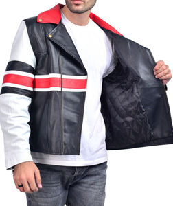 เสื้อแจ็คเก็ตหนังสีดำทรงเข้ารูปสำหรับผู้ชาย ดีไซน์แฟชั่นใหม่ปี 2026 สไตล์คลาสสิก คอตั้ง แนวสตรีทแฟชั่น - Product Image 3