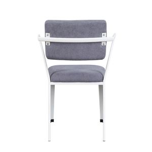 Sedia da Ufficio Imbottita Grigia e Bianca con Telaio in Metallo, Comoda Seduta per Ufficio - Product Image 5