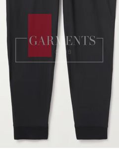 Men <b>Drawstring</b> <b>Trousers</b> Cotton Twill Casual Pants Custom Slim Fit Smart Casual Pants - Product Image 2