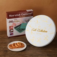 Boîtes cadeaux en papier pour chocolats à la truffe de qualité alimentaire avec séparateurs, boîte à bonbons noire de luxe avec logo
