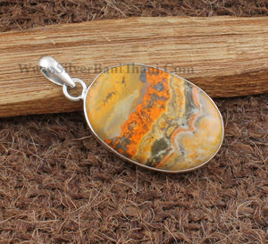 Collier unisexe en argent sterling 925 avec pendentif œil de tigre serti d'une monture vintage, vente en gros - Product Image 2