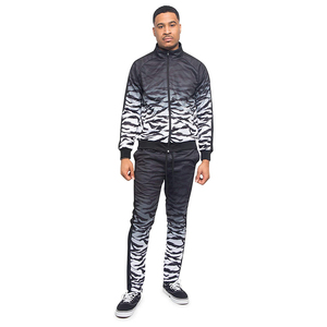 Conjunto de chándal con estampado animal para hombre, sudadera con capucha de media cremallera y cremallera completa, joggers, ropa de calle, ropa deportiva de otoño, ajuste regular - Product Image 2