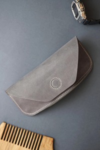 Étui à lunettes en cuir artisanal de qualité supérieure, pochette de protection fine pour lunettes, cuir de vache véritable, fournisseur en gros LGC-0071 - Product Image 3