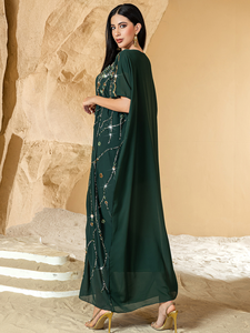 Vestido Abaya para mujeres musulmanas, Abaya de Dubái bordada, vestido Abaya modesto, Abaya para mujeres, vestido musulmán, diseño personalizado de lujo. - Product Image 4