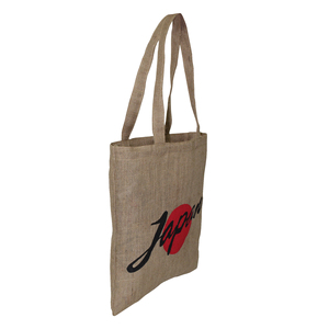 Bolsa de Compras Ecológica de Yute de Dos Tonos con Asa Larga, Logotipo Personalizado Impreso, Sin Laminar, para Promociones - Product Image 2