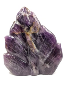 Lord Buddha Head on leaf handmade carving in Amethyst gemstone - serene and meditating Lord Buddha face - Product Image 5