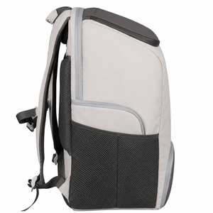 Casual Nylon <b>Backpack</b> 30-<b>40L</b> Water Resistant Zipper Closure Sport Use Gray Black Red Accents - Product Image 4
