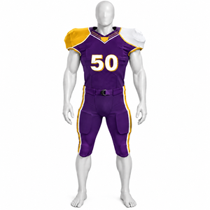 Nouvelle conception, uniforme de football américain à manches courtes, couleur unie personnalisée, imprimé, avec logo personnalisé, options de couleur personnalisées - Product Image 1
