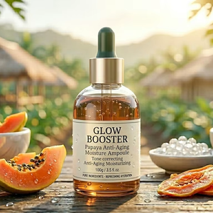 Glow Booster Papaya Suero hidratante antienvejecimiento Desarrollado coreano ODM/OBM Colágeno Ácido hialurónico Exfoliante Reducción de poros - Product Image 1