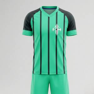 Uniforme de Fútbol Personalizado de Primera Calidad, Transpirable, 100% Poliéster, Cuello en V, Manga Corta, con Logotipo Personalizado para Hombre, por RIVIAN ATLANTIC - Product Image 1