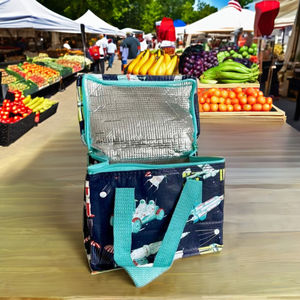 Bolsa Térmica Reutilizable Ecológica Personalizada con Cierre, Tejida en PP con Logotipo, Bolsa de Compras de Plástico No Tejido, Modelo ECOBAG VINA E01 - Product Image 2