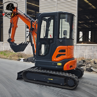 Mini-excavatrice à chenilles avec moteur Kubota EPA, 3 tonnes, micro-excavatrice de 1 à 2 tonnes, petite excavatrice agricole à vendre, livraison gratuite