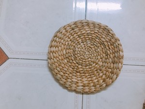 Sac fourre-tout en jonc de mer tissé de luxe vintage Motif rond Sac à main Fermeture éclair Laine Doublure PVC Cadeau de voyage Style naturel Fermeture à bouton - Product Image 5