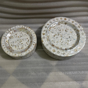 Soporte de exhibición árabe con incrustaciones de concha de Mar Blanco, soporte dulce con incrustaciones de madre de perla, soporte de chocolate para fregona para decoración del hogar - Product Image 4