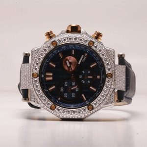 Montre Homme Hip Hop en Acier Inoxydable, Diamants Moissanite VVS Entièrement Sertis, Mouvement Mécanique ETA, Verre, Bracelet 20mm, Cadeau de Luxe - Vente Flash - Product Image 1