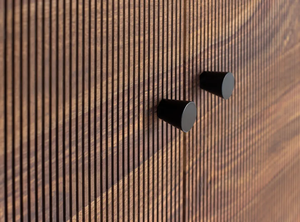 Armoire moderne minimaliste en bois massif de luxe, deux portes, haute qualité, autoportante, grande capacité, meubles de chambre à coucher, vêtements - Product Image 5