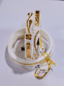 LISA JEWELLERS 22K <b>Solid</b> <b>Gold</b> Trendy White Conch Shell <b>Bangle</b> Women Traditional Bengali Bridal Wedding Jewelry BIS Certified 6 - Product Image 5