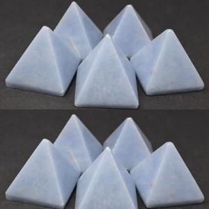 Pyramide de cristal d'angélite naturelle de luxe, polie à la main, pierre précieuse bleue, méditation, Reiki, chakra, guérison énergétique, spirituel, Feng Shui - Product Image 6