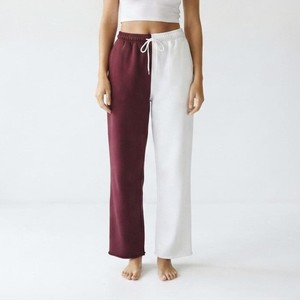 High Quality Wholesale <b>Women</b> Wide Leg Sweatpants Two Tone Color Block Loose Trousers Trendy Ladies <b>Jogger</b> Streetwear <b>Joggers</b> - Product Image 5