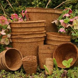 Meilleures ventes : Pots à fleurs en fibre de coco biodégradables et écologiques, jardinières minimalistes carrées avec trou de drainage pour jardin et usage intérieur, non enduits - Product Image 4