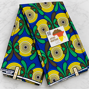 Ankara Wax Printed Cotton Fabric African Fashion Textile for Traditional <b>Dresses</b> Clothing Sewing and DIY - Product Image 5