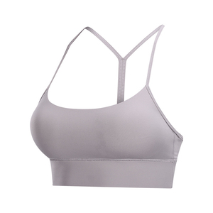 Soutien-gorge de yoga sexy grande taille pour femme avec logo frontal, en Spandex/Nylon, maintien léger/moyen, respirant et anti-transpiration - Product Image 3