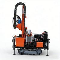 Foreuse rotative sur chenilles de 200 m pour puits d'eau, à moteur diesel, avec composants essentiels du moteur de pompe