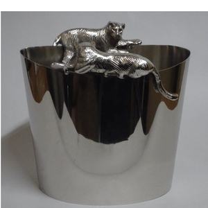 New Arrival Metal <b>Wine</b> Cooler with 2 Brass Handles Metal <b>Bar</b> Tools From India Champagne <b>Wine</b> Cooler Metal <b>Wine</b> Chiller Cooler - Product Image 2