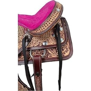 Selle de cheval western haut de gamme en cuir véritable pour l'équitation, avec étriers et options de marquage personnalisé – Vente en gros - Product Image 4