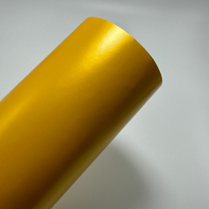 Vinilo Texturizado Mate Metálico Amarillo de Lujo para Envoltura de Autos, Rollo de Película de PET-PVC Autoadhesiva, Antiarañazos, Protección UV 99%, IR 90% - Product Image 5