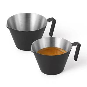 Cuchara Medidora de Acero Inoxidable de Grado Artesanal con Acabado Negro Mate, Cien Mililitros, para Barista - Product Image 1