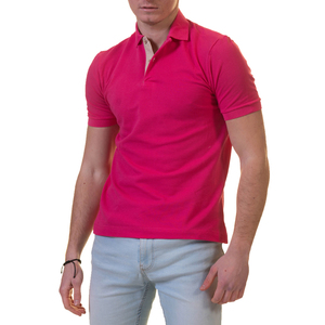 เสื้อโปโลผู้ชายสีน้ำเงินกรมท่า ลายจุด พิมพ์ลาย แขนสั้น ผ้าฝ้าย ระบายอากาศได้ดี ทรงปกติ สวมใส่สบาย - Product Image 4