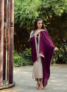 KV Embossed Silk Salwar Kameez Set with Trouser/Pant & Dupatta Traditional Party Wear - Product Image 4