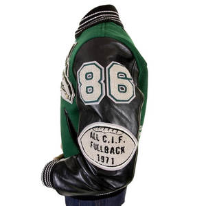 <b>Men's</b> Winter Letterman <b>Jacket</b> Relaxed Fit Casual Comfortable <b>Lightweight</b> Anti-Bacterial Breathable Windproof Front Logo - Product Image 3