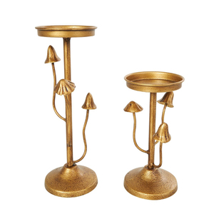 Antique <b>Brass</b> Gold Metal Taper Candle <b>Holders</b> <b>Candlestick</b> <b>Holders</b> Vintage & Modern Decorative Centerpiece <b>Candlestick</b> <b>Holders</b> - Product Image 3