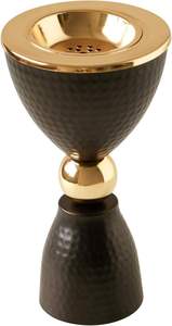 Luxury Black <b>Hammered</b> Metal Mabkhara Gold Sphere Pedestal Bulk Saudi Arabian Bakhoor Burner Tall Goblet Oud Dakhoon <b>Holder</b> - Product Image 6