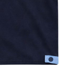 Conjunto de Camiseta sin Mangas y Pantalones Cortos Azul Marino para Hombre, Atuendo Casual de Verano de Algodón, Ribete Azul Cielo, Cordón Ajustable, Dos Piezas, Ajuste Premium - Product Image 4