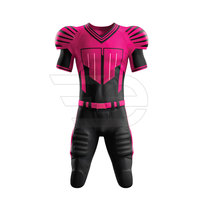 Nuevo Estilo de Uniforme de Fútbol Americano Transpirable de Color Liso, 100% Poliéster, Conjuntos de Uniformes de Fútbol Personalizables Hechos en Pakistán