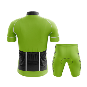 Uniforme de Ciclismo Personalizado con Estampado por Transferencia, Kit de Entrenamiento de Manga Corta, Pantalones Cortos Acolchados y Jersey, Uniforme de Ciclismo con Bloques de Color - Product Image 4