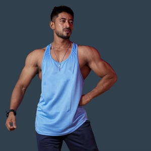 Mens Cotton/bamboo Fiber Tank Tops Xl Street Style Fitness Vest From Pakistan Solid Color Gym T-shirt <b>Running</b> <b>Singlet</b> Design - Product Image 5
