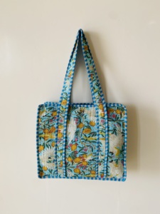 Bolso de Hombro Acolchado con Cremallera y Estampado Artesanal Vintage para Mujer, de Algodón Floral Ecológico, Ligero, para Verano/Invierno, con Bolsillo - Product Image 4