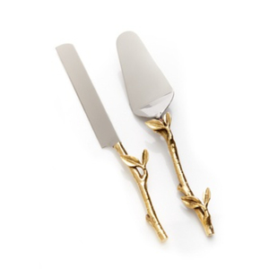 American Style Brass Silver Metal <b>Cake</b> Serving Set Handmade Silver Mice End Handle Design Wedding <b>Cake</b> <b>Server</b> Set - Product Image 3