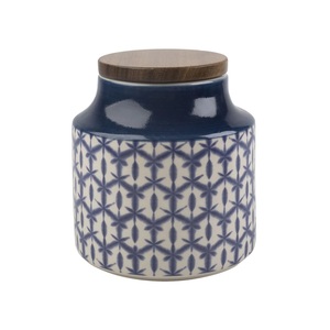 Tarro de almacenamiento de cocina con diseño vintage y tapa de madera, hermético, para mantener la frescura, organizador decorativo para encimera, para té y café - Product Image 4